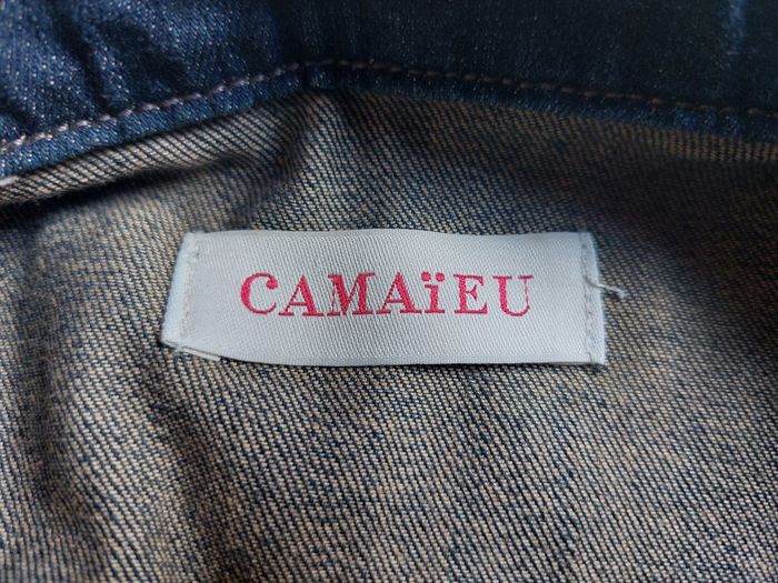 Veste en jean bleu brut Camaieu taille 38 - photo numéro 7