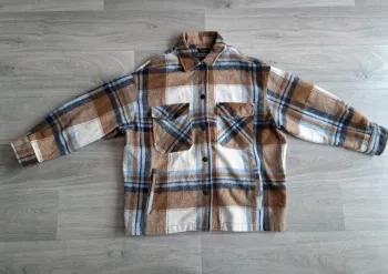 Veste chemise à carreaux Zara