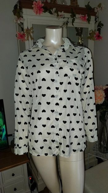 Chemise/ chemisier Asos Taille S/36 neuve ecru imprimée 🖤
