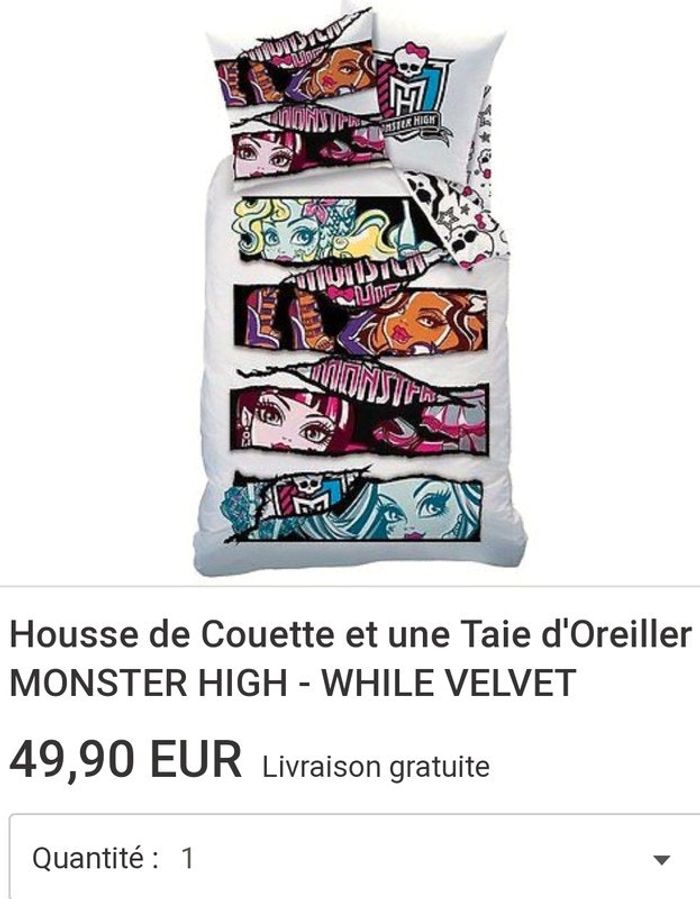 Parure de lit Monster High - photo numéro 5
