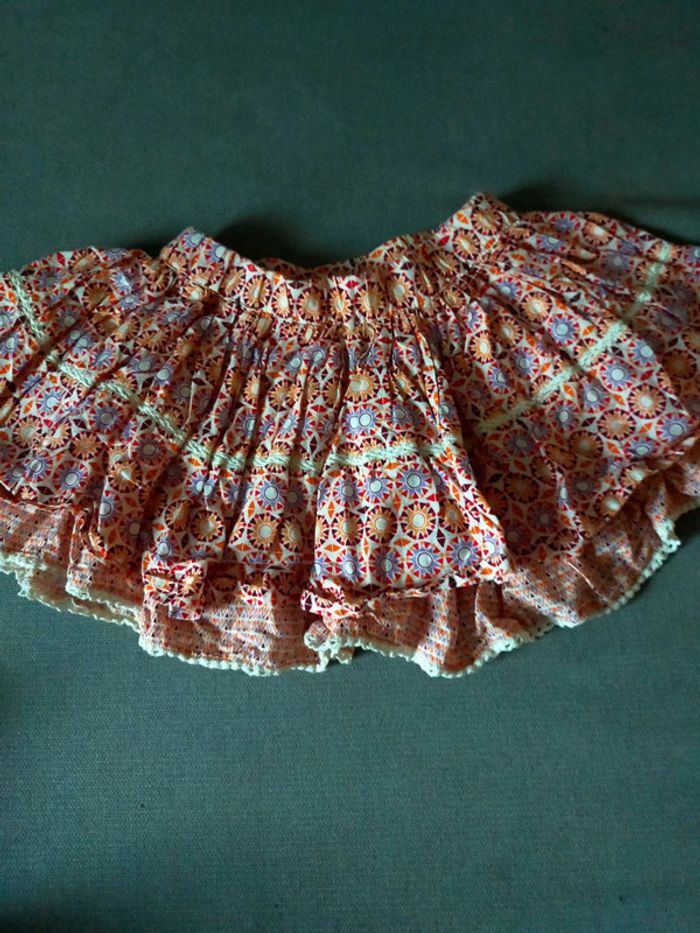 Jupe fille 23 mois – Kid Kanpi – Motifs colorés & dentelle - photo numéro 6
