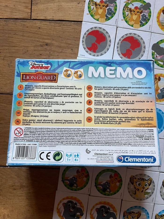 Mémo Disney Roi lion  Clementoni 48 cartes - photo numéro 3