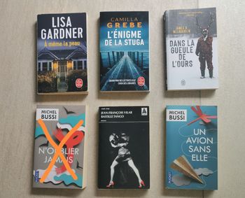 5 Thrillers format poche - Gardner Bussi Grebe