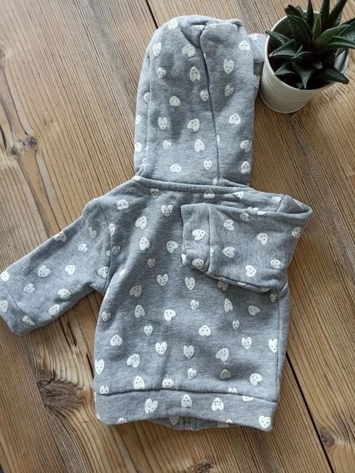 Gilet capuche fille 3 mois - photo numéro 5
