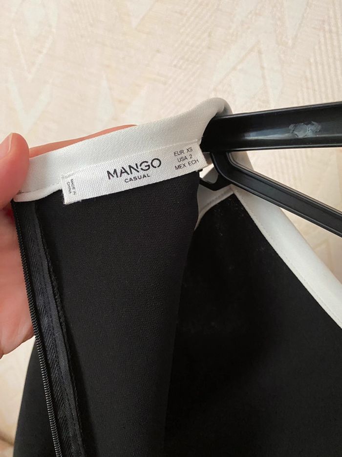 Superbe belle robe chic noire et blanche Mango taille XS - photo numéro 8