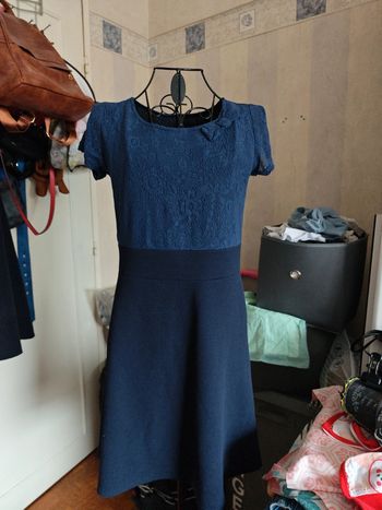 Robe Marine d'été manches courtes