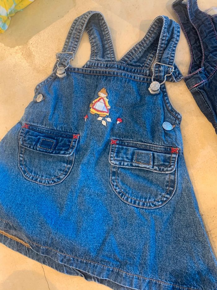 Lot 3 robes en jeans 6 mois fille ete bébé - photo numéro 4