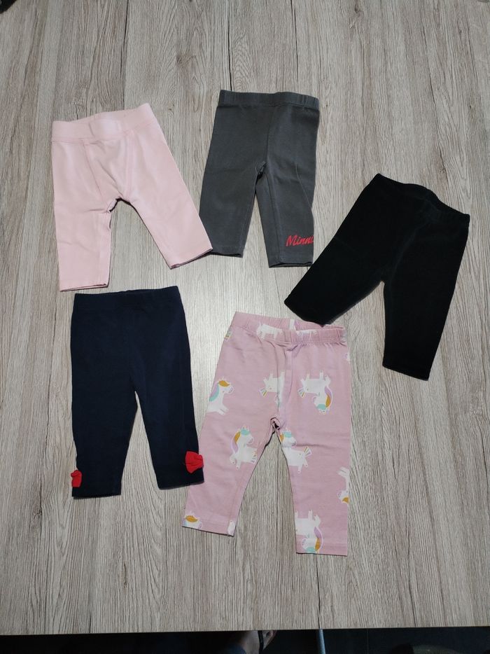 Lot de 10 leggings 3 mois fille - photo numéro 3