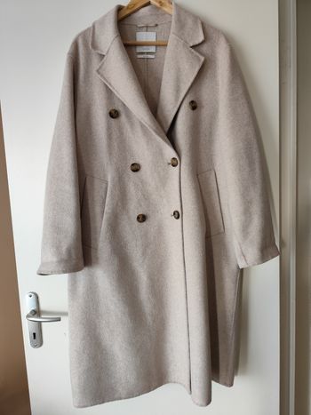 Manteau oversize laine fait main