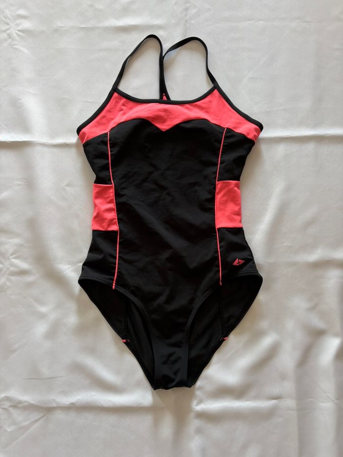 Maillot de bain 1 pièce noir et fushia - Athlitech - M/38