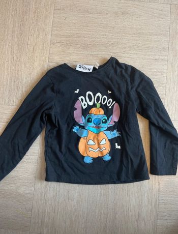 Tee-shirt manches longues Stitch Halloween    3 ans