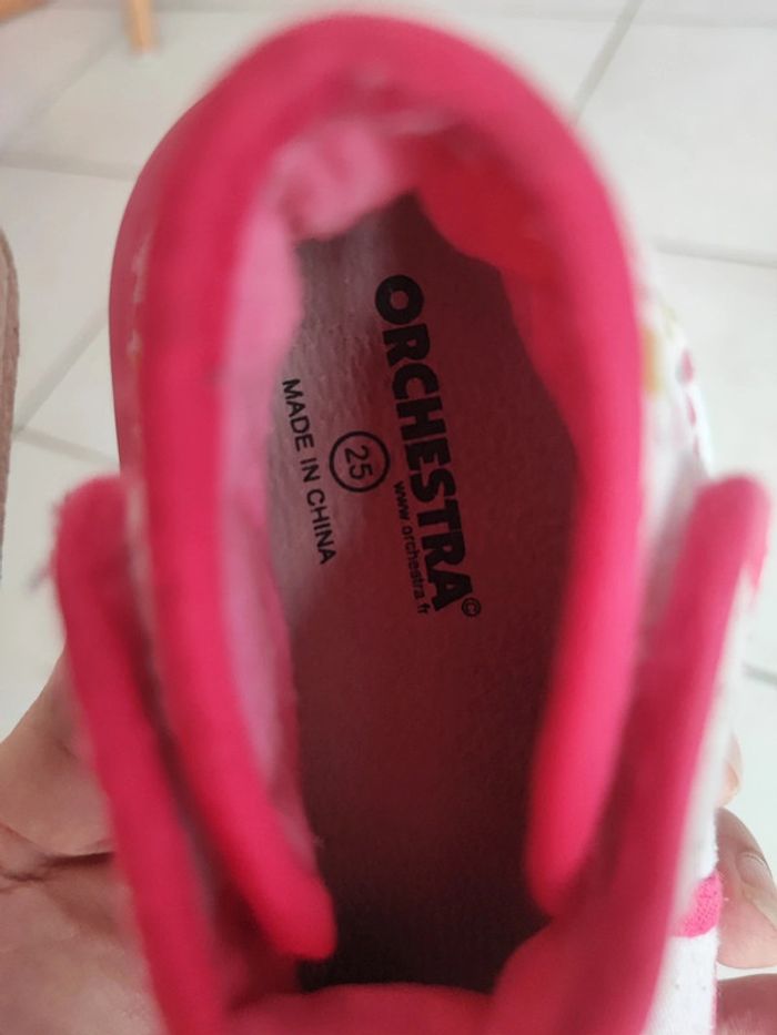 Chaussons avec scratchs pour fille Orchestra taille 25 (78) - photo numéro 2