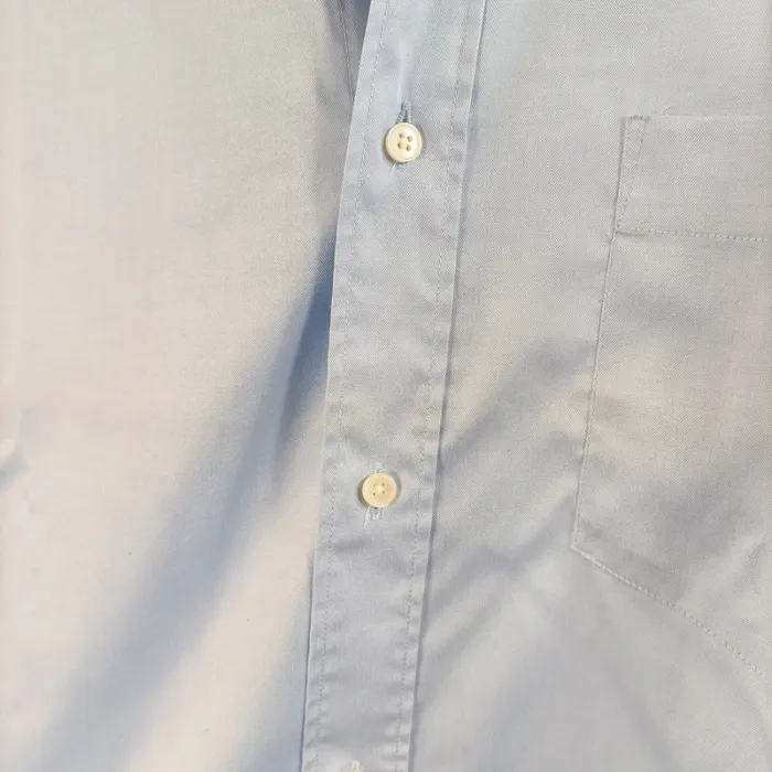 Chemise bleu ciel col américain manches longues coupe droite homme taille M A879 - photo numéro 7