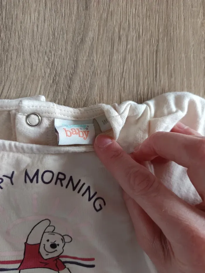 Ensemble beige Winnie l'ourson bébé 1 mois Disney Baby - photo numéro 5