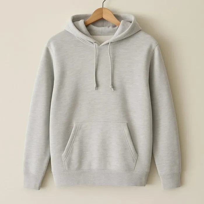 Sweat à capuche gris clair basique – très bon état, taille M