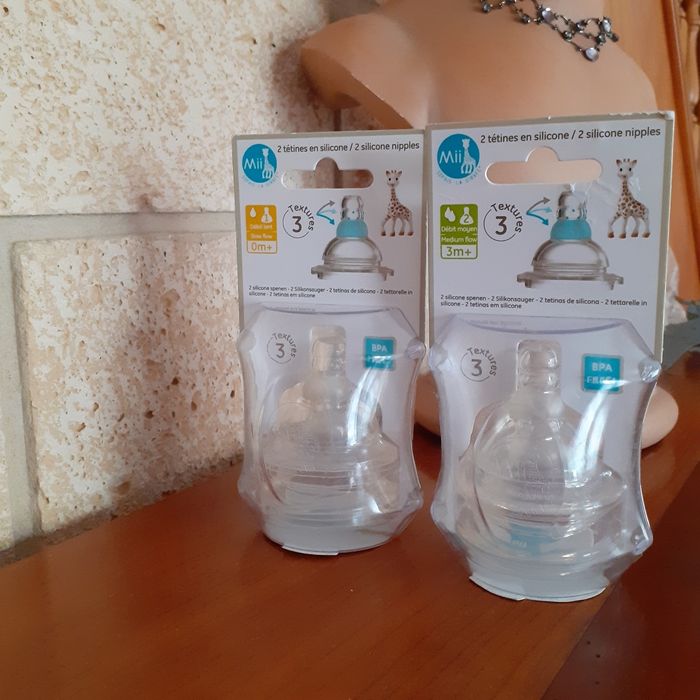 Lot 4 Tétines/ Biberon *0-3 mois & 3-6 mois Vulli - photo numéro 2