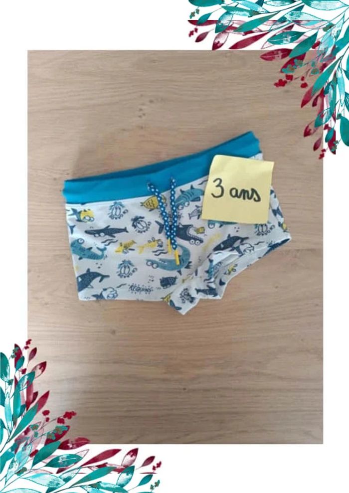Maillot de bain boxer garçon 2-3 ans requins