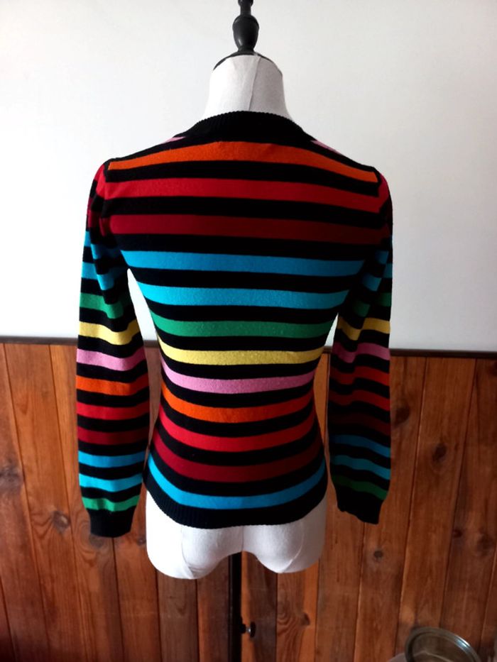 Pull rayé multicolore - photo numéro 2