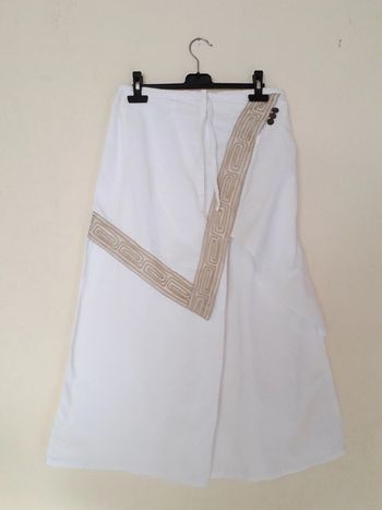 Pantalon immitation lin avec voile