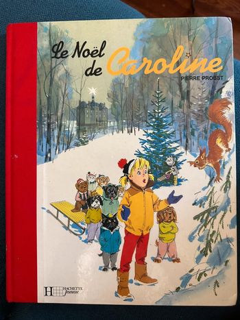 Livre vintage édition limitée Pierre Probst relié rouge Le Noël de Caroline