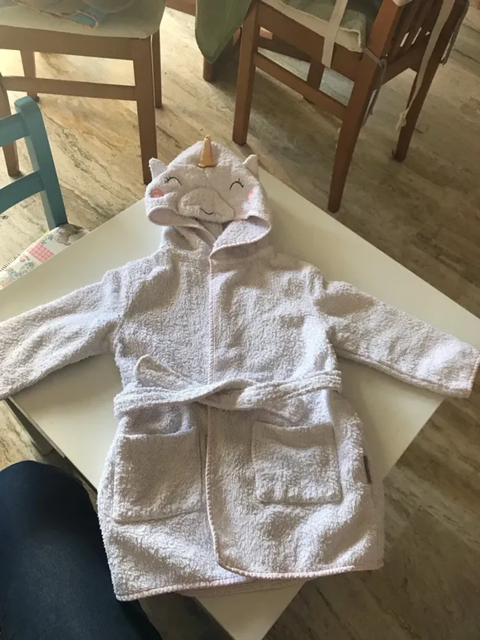 Peignoir, licorne 2 ans