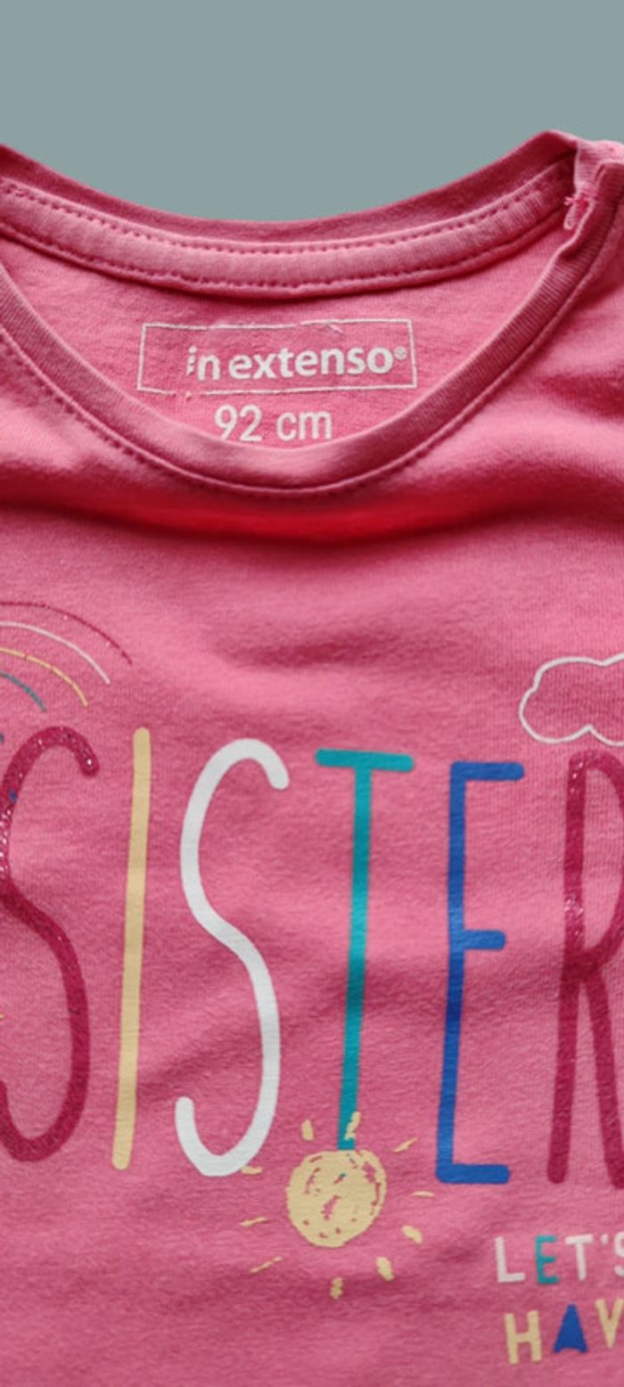 Ensemble tee-shirt + 2 leggings fille - T. 2 ans - photo numéro 3