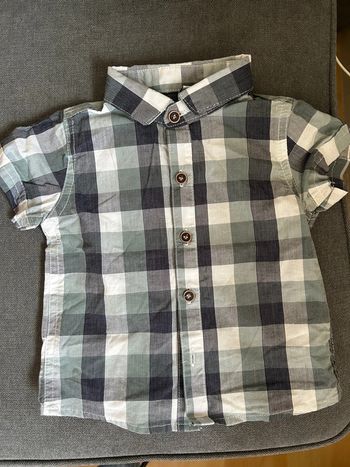 Chemise à carreaux manche courte