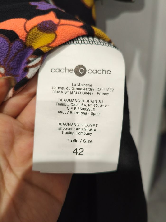 Robe fleurie noire Cache Cache – taille 42 - photo numéro 5