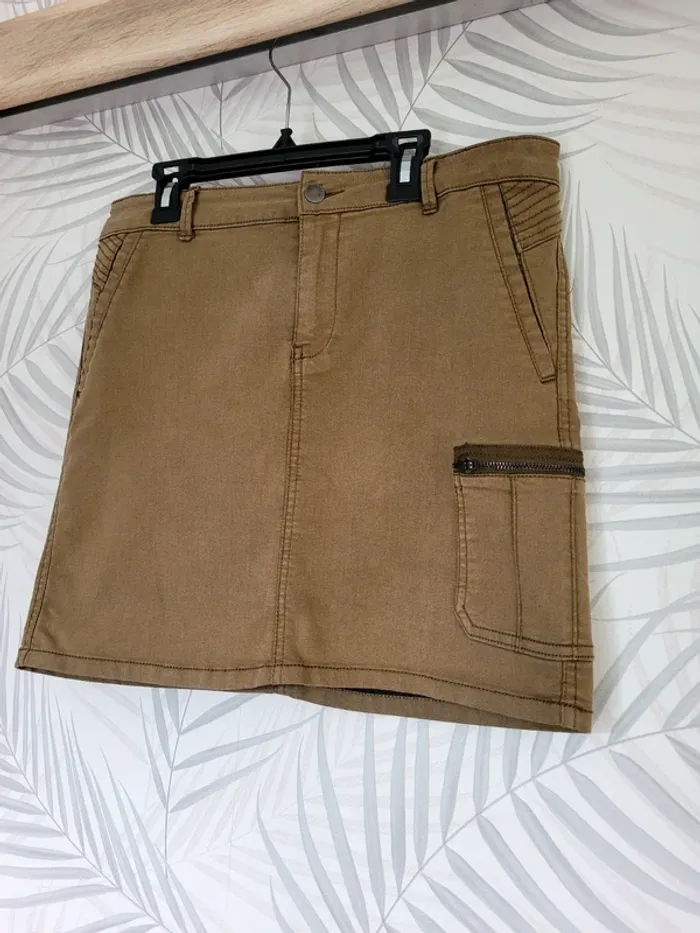 Jupe femme taille 42 kaki cache cache - photo numéro 2