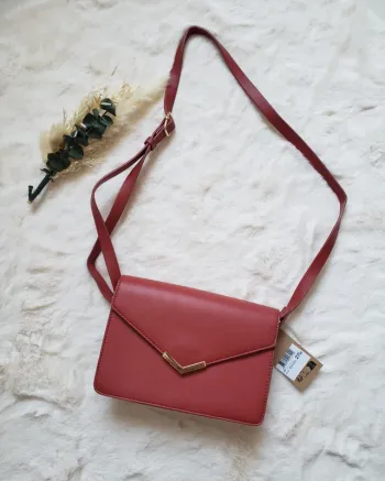 Sac a main bordeaux bandouliere