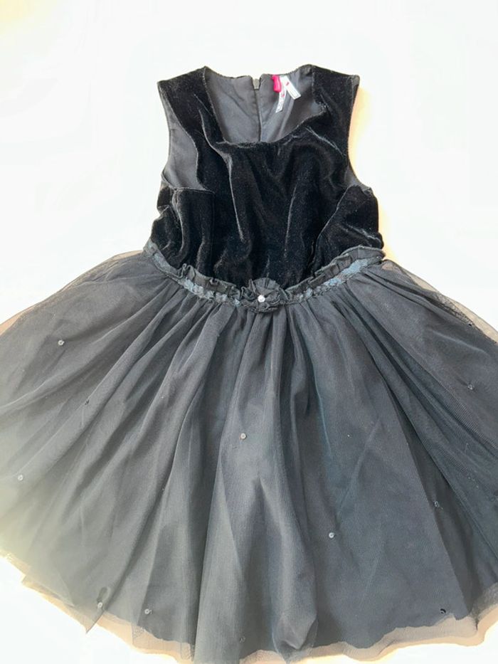 Jolie robe noir en velours taille 5 ans orchestra - photo numéro 2