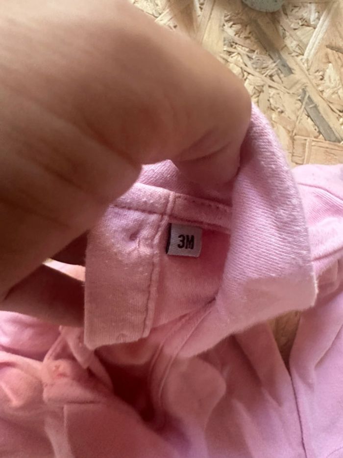 Adorable haut rose bébé avec lapin - photo numéro 3