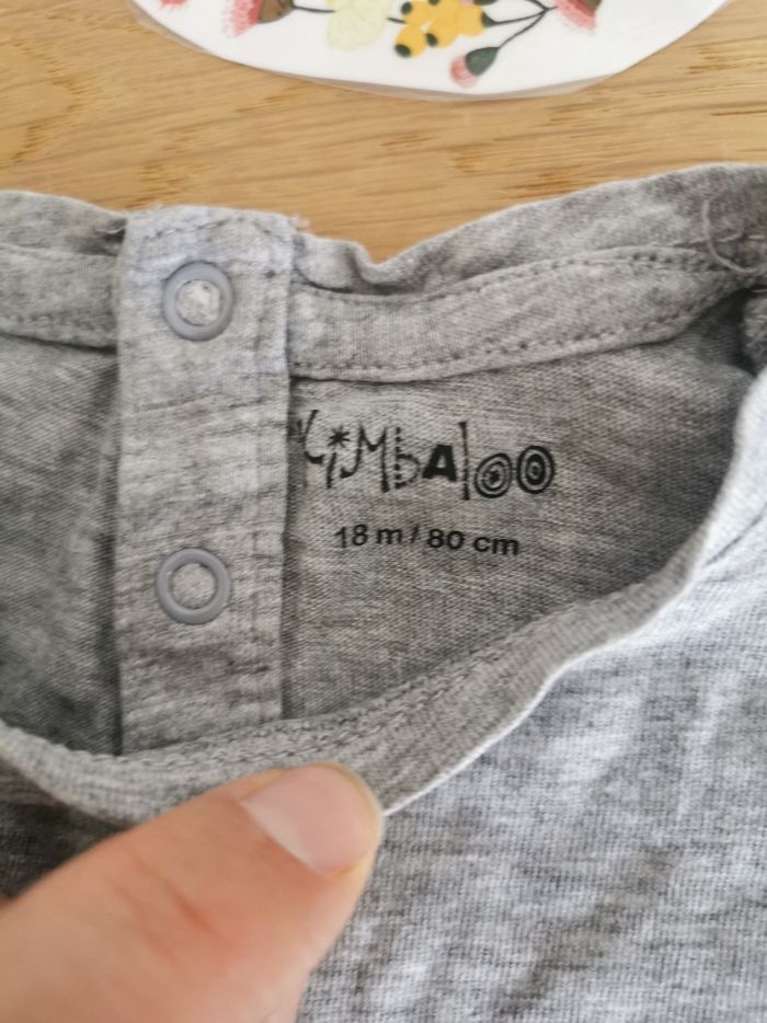 Lot de 2 t-shirt manches courtes 18mois bébé fille kimbaloo et grain de blé TBE - photo numéro 5