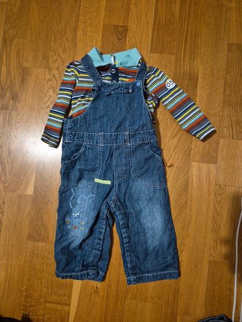 Ensemble orchestra tee-shirt et salopette taille 12 mois