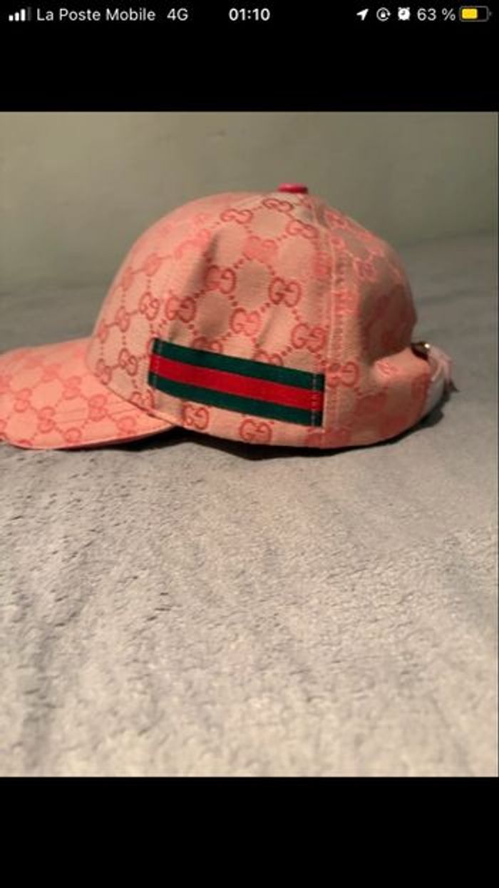 Casquette Gucci rose - photo numéro 2