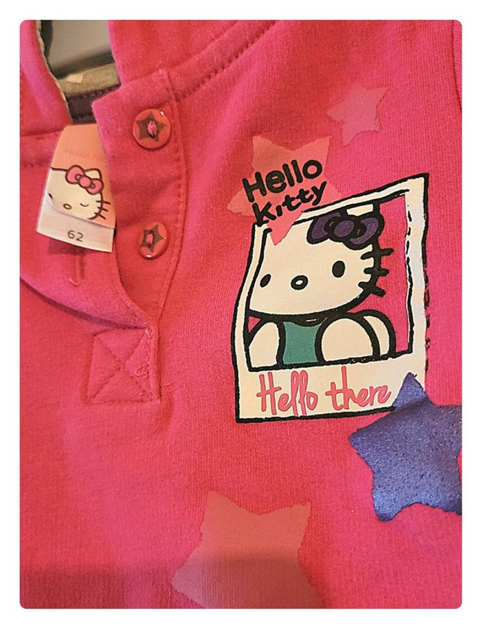Pull hello kitty à capuche Taille 3 mois - photo numéro 3