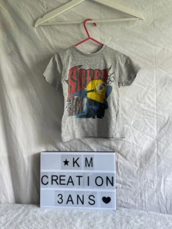T-shirt 3 ans minions