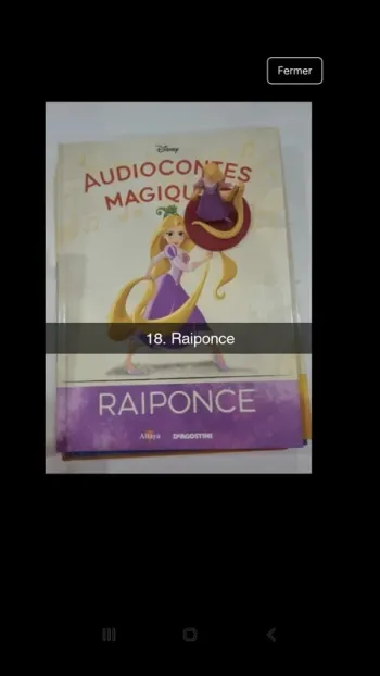 No18 audioconte Magique disney deagostini livre+figurine audio conte compte