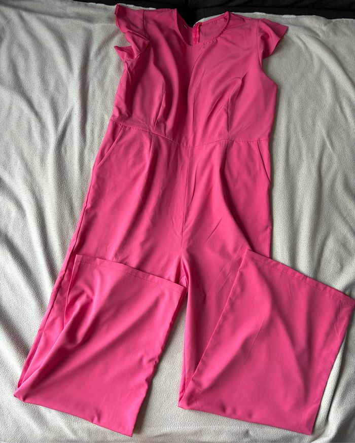 Combinaison rose Fuchsia avec volant tissu - photo numéro 4