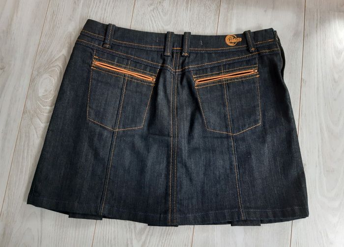 Jupe courte plissée jean femme taille 40 Liberto - photo numéro 2