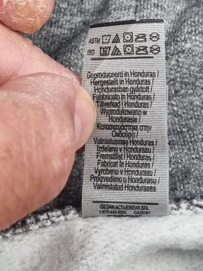 Pull à capuche universitaire – Gris – Taille S Hommes (mesures en photos) - photo numéro 7