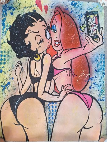 Toile imprimé betty boop