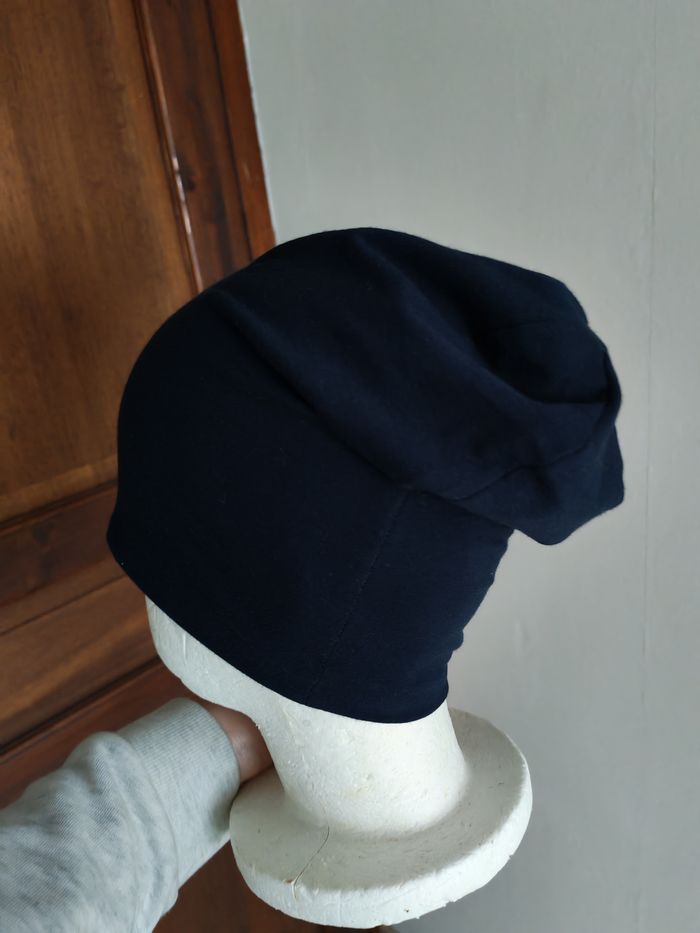 Bonnet neuf bleu marine en coton - photo numéro 2
