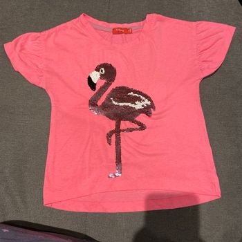 T-shirt flamant rose 5 ans