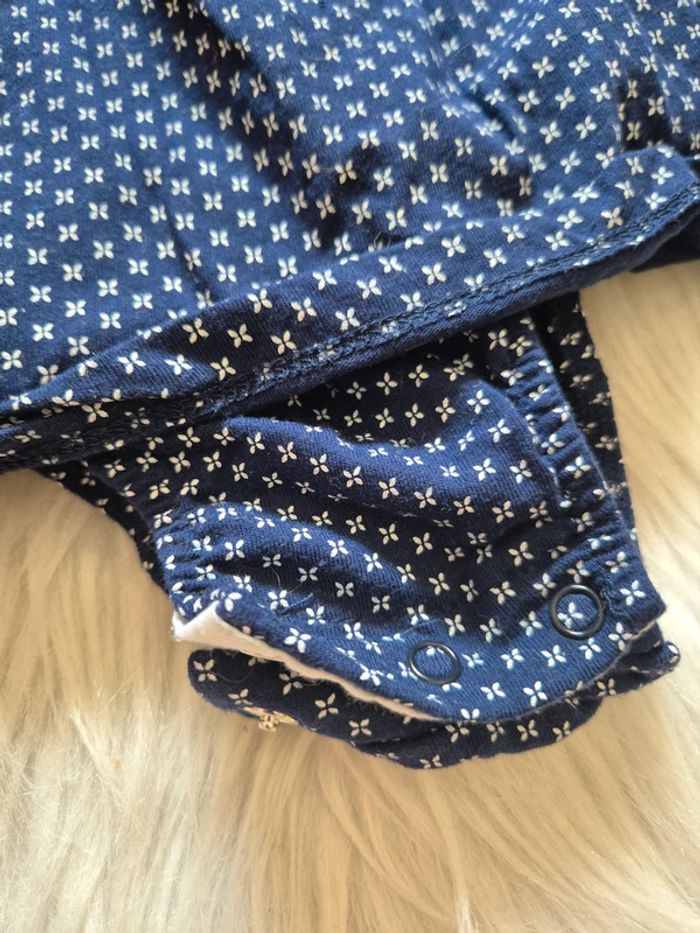 Robe bleue motifs – 12 mois - photo numéro 2