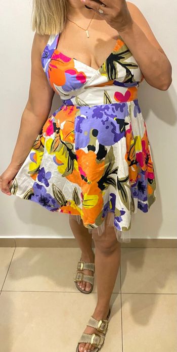 Robe d’été imprimée fleurs dos nu Taille M