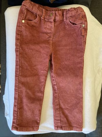 Pantalon en velours rose