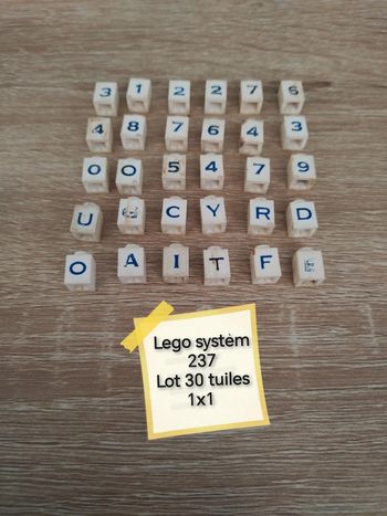 Lego systèm 237 lot 30 tuiles 1x1