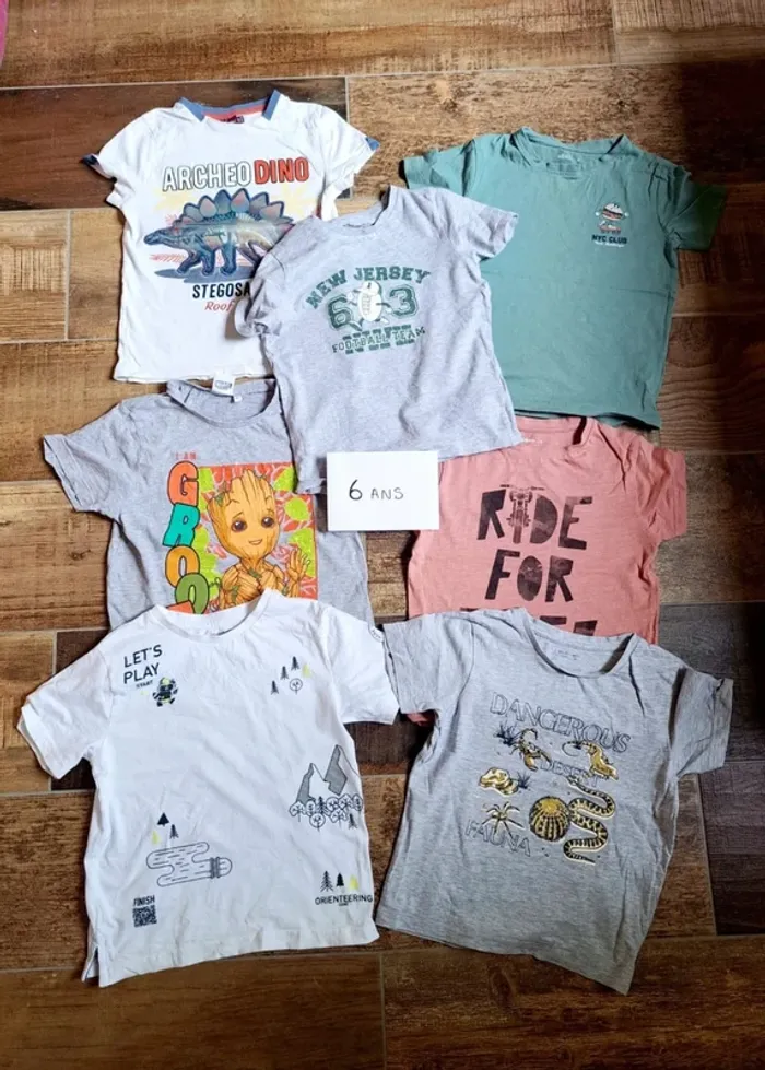 Lot t shirts 6 ans - photo numéro 2