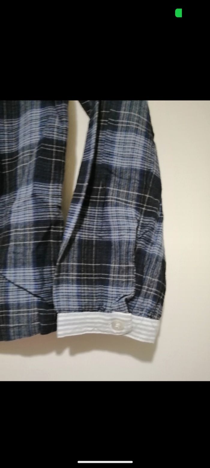 Belle blouse On The Town à carreaux bleu marine et blanc. Taille 8 ans - photo numéro 2